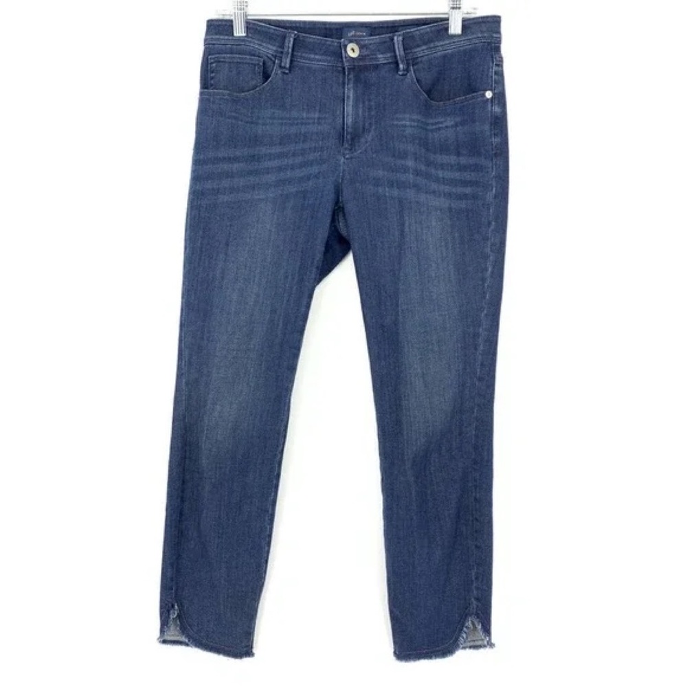 J. Jill Women's Denim Authentic Fit Slim Ankle Jeans Zipper Fly Blue Size 4.